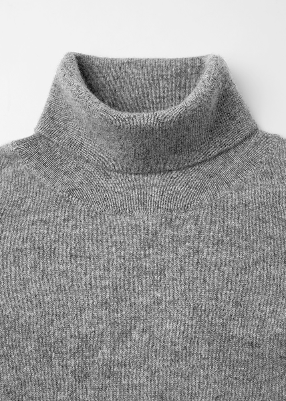 Cashmere 100% Turtleneck Knit _ gray
